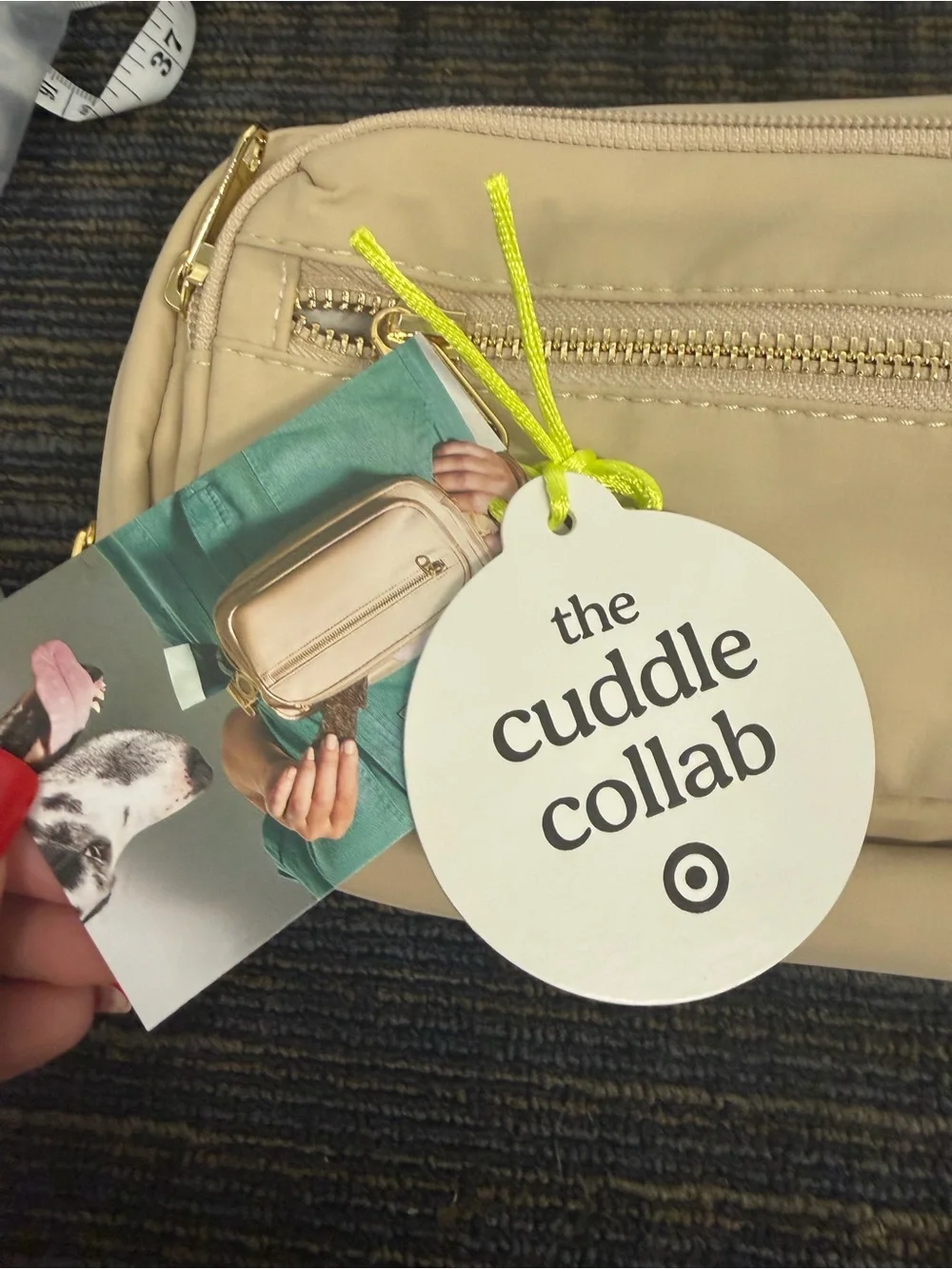 The Cuddle Collab Pet Parent Beige Crossbody Bag